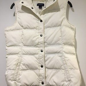 Lands' End Sleaveless Puffy Jacket White Size S